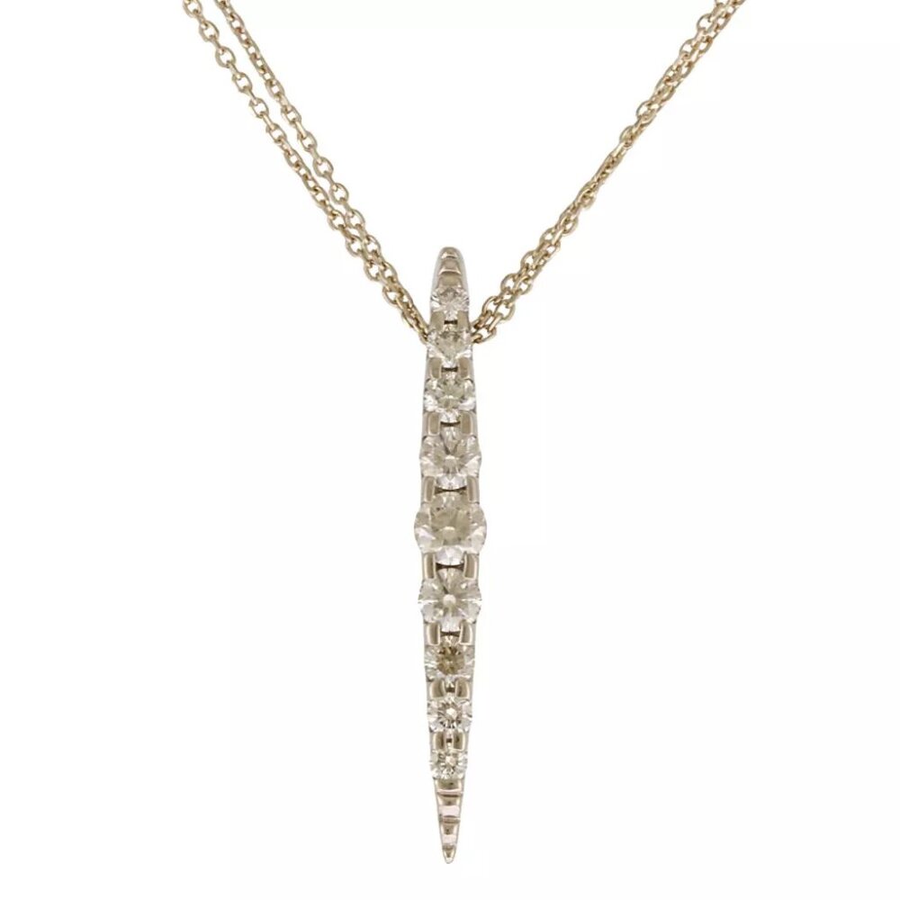 KASHIKEY Necklace K18 white gold diamond 1.00ct Brown Diamond naked used